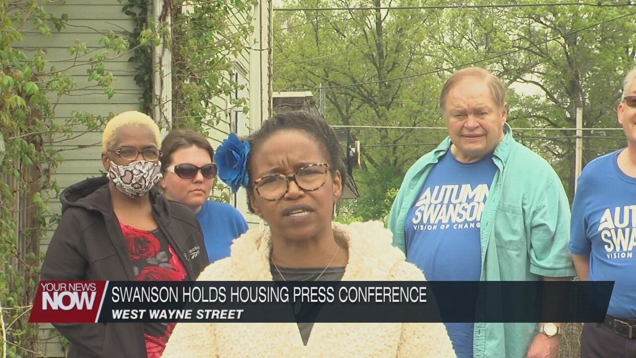 Autumn Swanson discusses housing at press conference